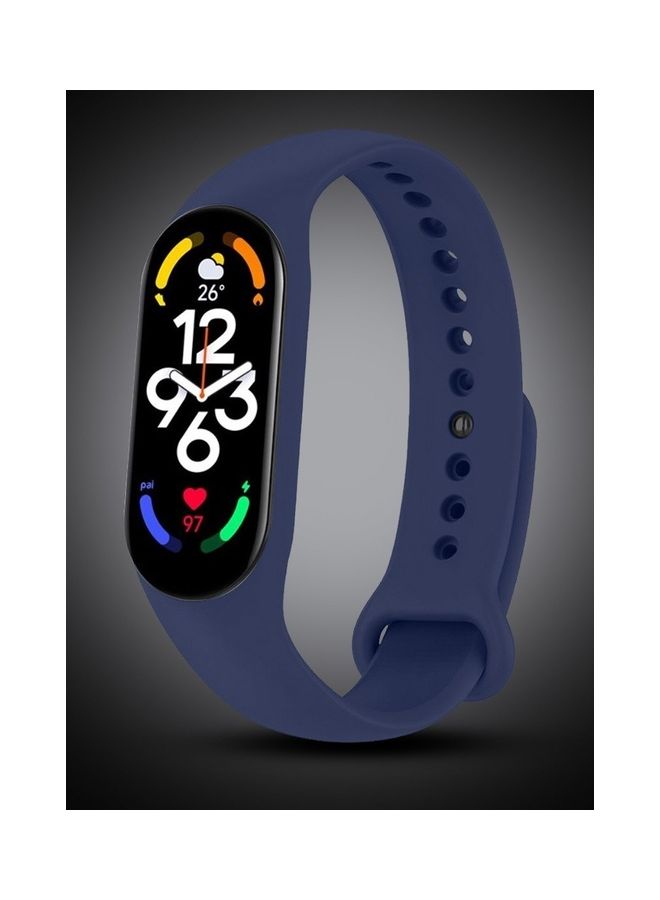 Loquat Xiaomi Mi Band 7 Replacement Strap Soft Silicone Watch Band Sport Wristband Bracelet Compatible with Mi Band 7 Smart Fitness Tracker 2022 Release Drak Blue - Image 5