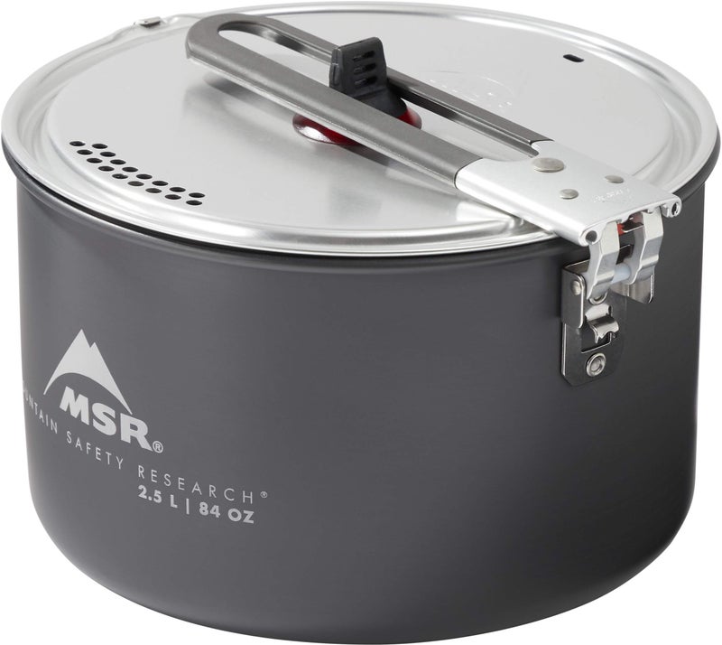 MSR 2.5 Liter Nonstick Ceramic Coated Solo Camping Cook Pot Black - Image 4