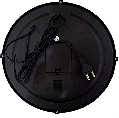 Oreva Back Light Round Plastic Analog Wall Clock (32 cm x 32 cm x 4 cm, Green LED, AQ 1667) - Image 5