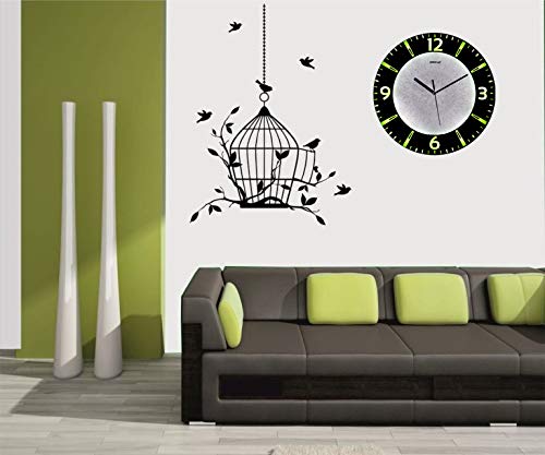Oreva Back Light Round Plastic Analog Wall Clock (32 cm x 32 cm x 4 cm, Green LED, AQ 1667) - Image 4