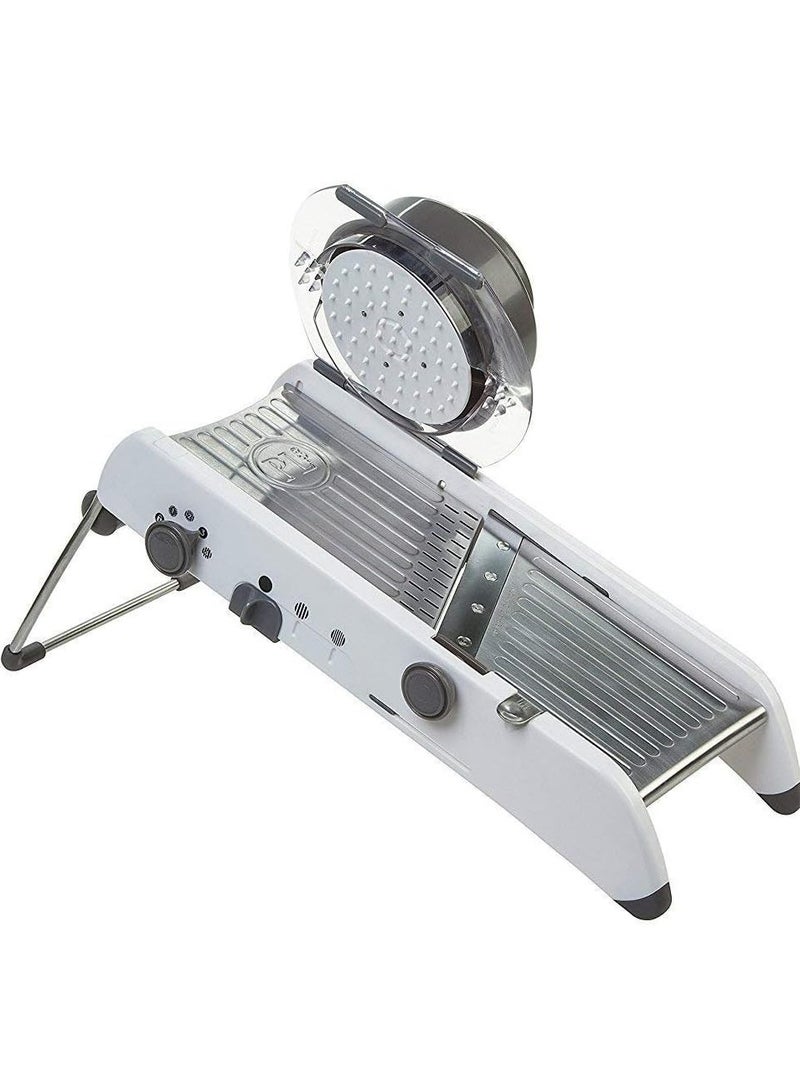 بن شيهون أبو عمر كو قطاعة ماندولين جامبو مع حامل لتقطيع الفواكه والخضروات 18 شكل مصنوعة من الفولاذ المقاوم للصدأ - Image 2