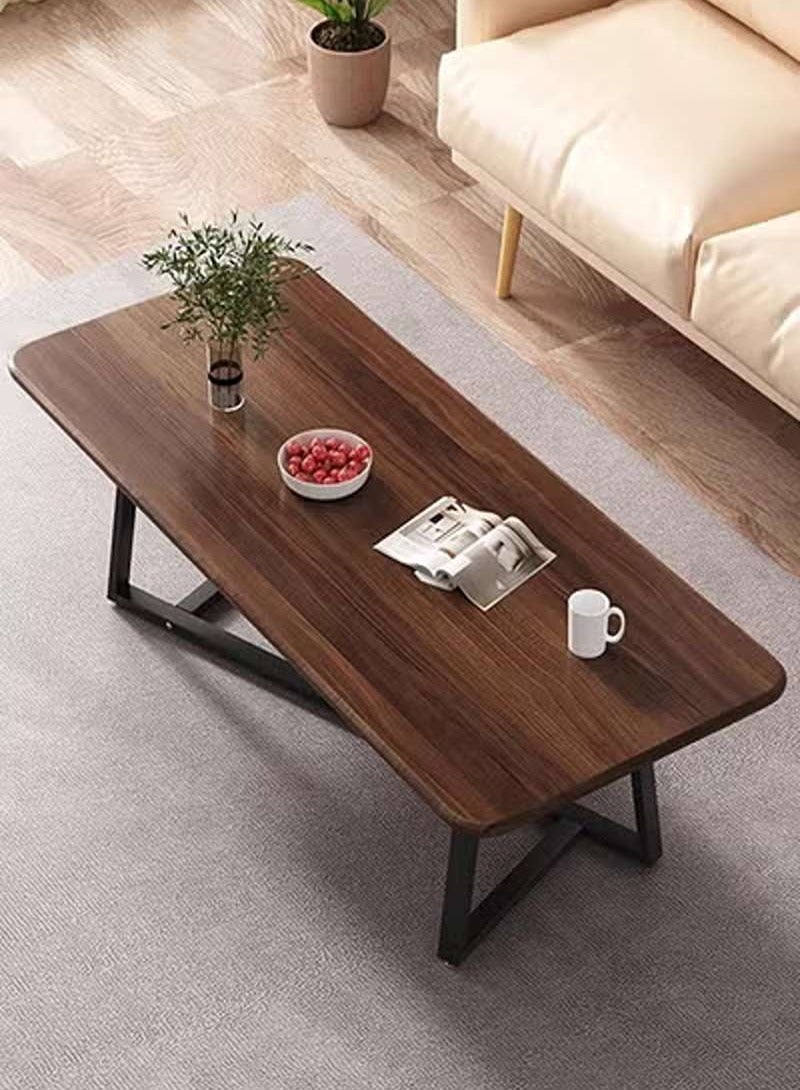 AGD Rectangular Coffee Table with Steel Frame Legs and Stylish Large Desktop, Stable Load-bearing Light Luxury Creative Tea Table, Suitable for Living Room, Office and Reception Room 120 x 60 x 45 cm - Image 4