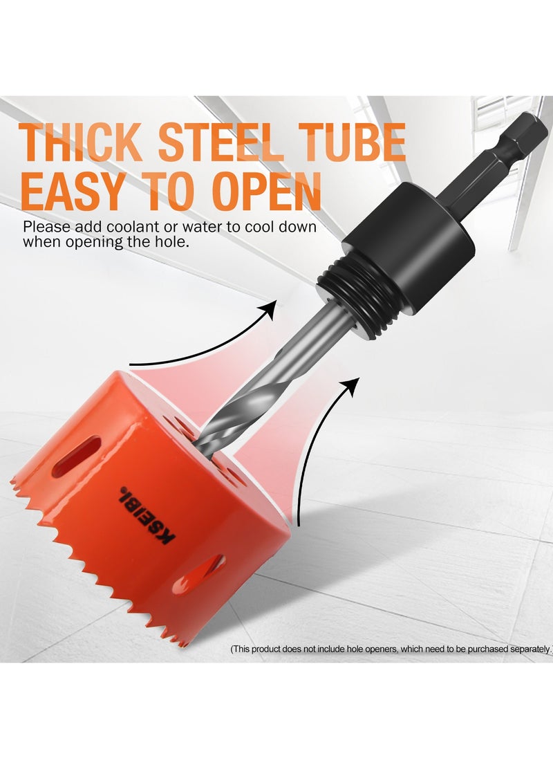 KSEIBI - Hole Saw Adapter, Hex Shank, HSS, Arbor Quick Release Shank, Cut Large Circular Holes, Drilling Large Holes, Ideal for Use On Materials Including Wood, Chipboard, Plywood/Compatibility with Drills. - Image 1