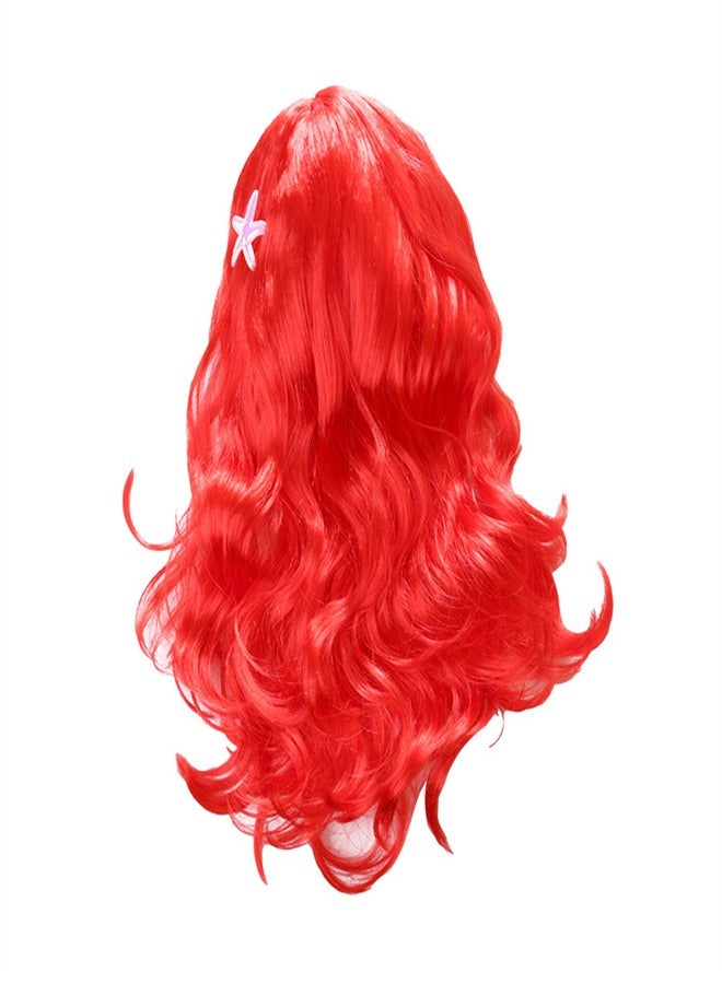 Party Stage Performance Props, Jasmine Princess Wig Red - Image 1
