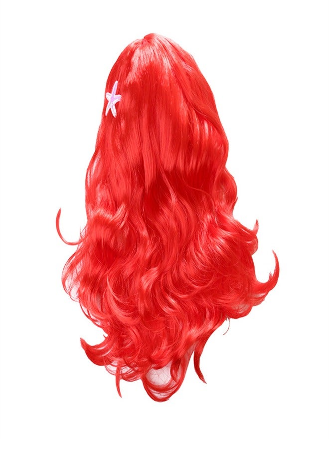 Party Stage Performance Props, Jasmine Princess Wig Red - Image 2