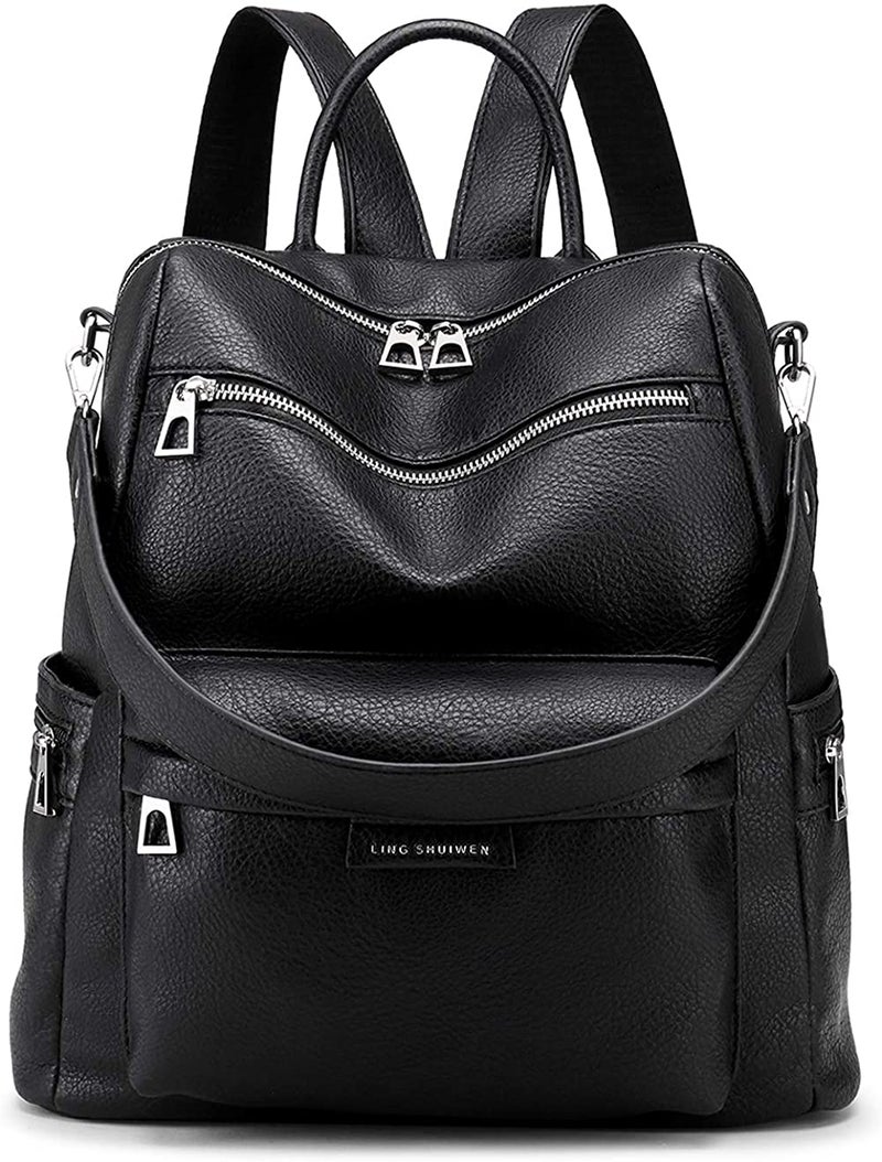 TrueArch Stylish Leather Backpacks Shoulder Sling Handbag Purse Bag for Women and Girls - Image 1