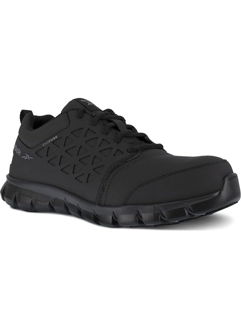 Reebok Work Men’s Composite Toe Safety Work Shoes Electrical Hazard Protection Slip Resistant Industrial Footwear Black - Image 3