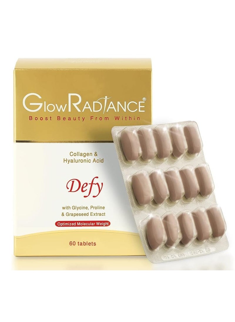 Glow Radiance Defy Collagen & Hyaluronic Acid, 60 Tablets - pzsku/Z41937ADCF70D57DC1B2EZ/45/_/1695368149/c74dec56-c318-4d20-9daa-b7bdef0d75e6