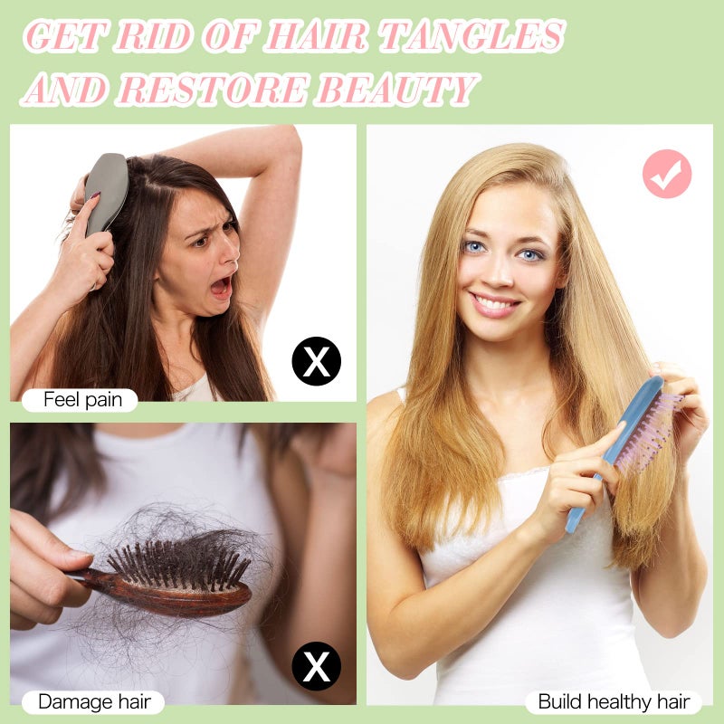 Yoande 24 Pcs Mini Brush Hairbrush for Kids Girls Little Travel Hairbrush Mini Hair Brush Detangling Soft Bristles Hair Brush for Most Hair Types Smoothing with Ease Knots (Fresh Colors) - Image 5