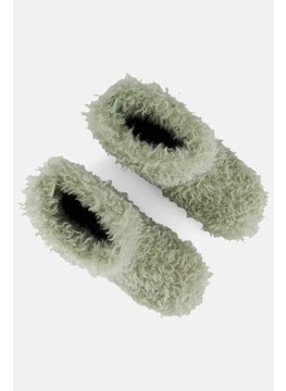 CHARLES & KEITH Women Furry Ankle Boots, Mint Green  - Image 4