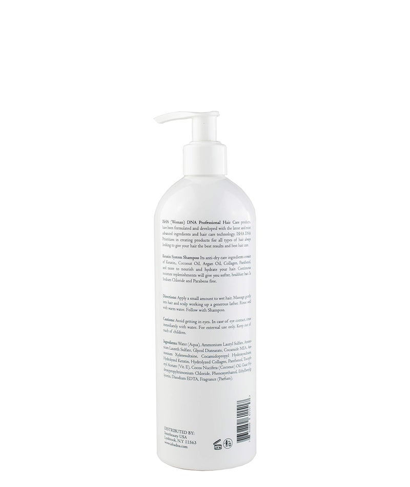 ISHA DNA Keratin Treatment System Shampoo - Sulfate and Paraben-Free, Coconut Oil Infused for All Hair Types (16 Fl oz) - Image 2