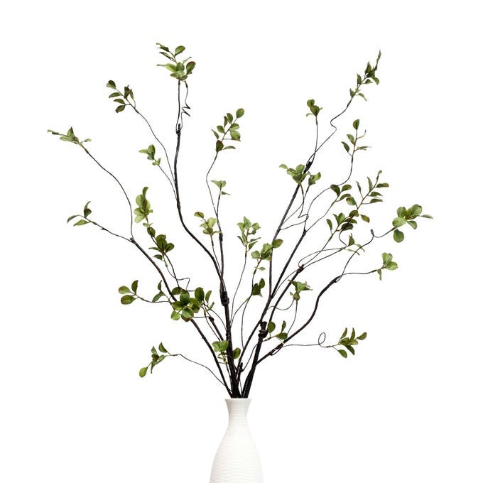3PCS 388 FAUX GREENERY PLANT STEMS AND BRANCHES FOR TALL VASEARTIFICIAL TREE BRANCHES AND TWIGS FOR DECORATION GREEN LEAVES BROWN STEM