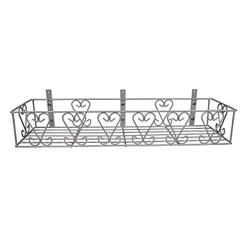D&V ENGINEERING - Creative in innovation D&V Engineering Heavy-Duty Metal Wall Mount Plant Stand Shelf & Bracket|Indoor & Outdoor Hanging Planter Rack for Balcony, Garden – Grey, Large - Image 1