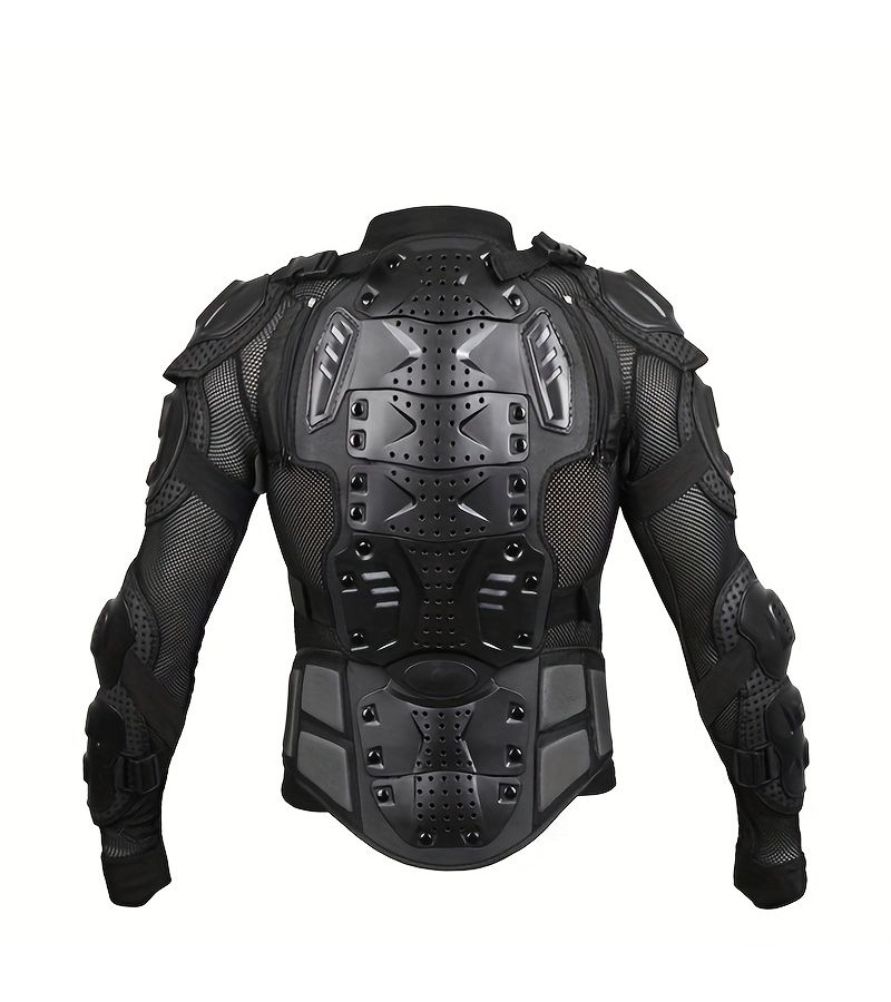 Motorcycle Armor Jacket with Chest Shoulder Elbow and Back Protection Black Size XL For Men And Women Sizes S to 3XL - Image 3