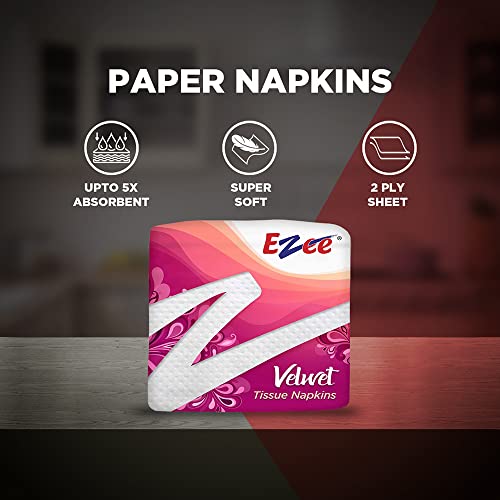 Ezee Tissue Paper Napkins - 100 Pieces (Pack of 6) - Image 2