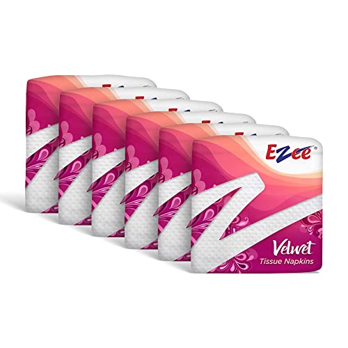 Ezee Tissue Paper Napkins - 100 Pieces (Pack of 6) - Image 1