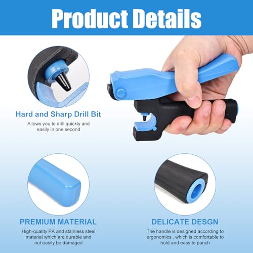 HOINCO Drip Irrigation Tubing Hole Punch,16/20mm PE Pipe Drip Irrigation Pipe Hand Punch,with Irrigation Plugs and Straight Through Hose Connector. - Image 2