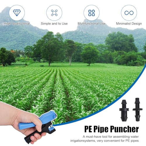HOINCO Drip Irrigation Tubing Hole Punch,16/20mm PE Pipe Drip Irrigation Pipe Hand Punch,with Irrigation Plugs and Straight Through Hose Connector. - Image 5