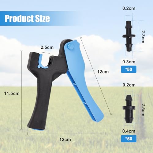 HOINCO Drip Irrigation Tubing Hole Punch,16/20mm PE Pipe Drip Irrigation Pipe Hand Punch,with Irrigation Plugs and Straight Through Hose Connector. - Image 3