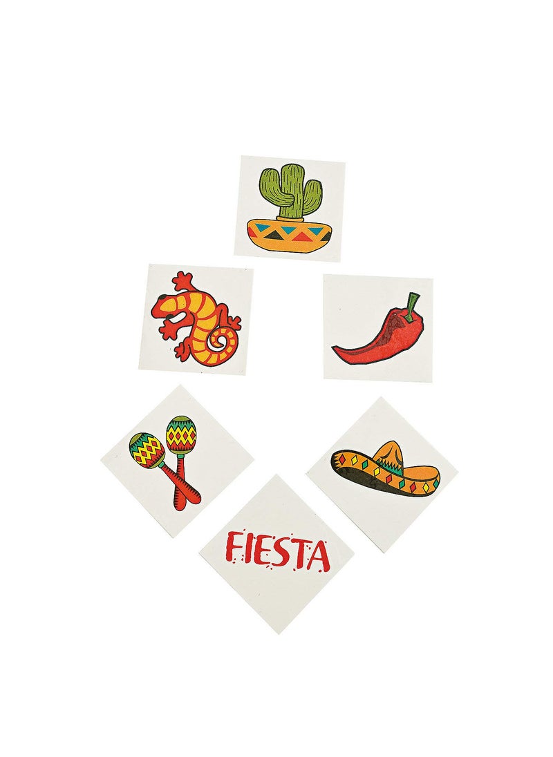 Fun Express - FIESTA TATTOO ASST - Apparel Accessories - 72 Pieces - Image 1