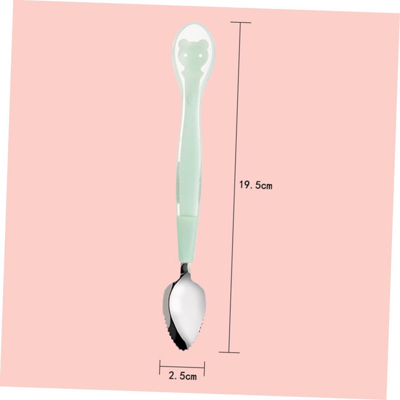Soft Fruit Puree Spoon for Toddlers Double Sided Design 2 Pack for Boys Girls Dinners Picnics - Image 3