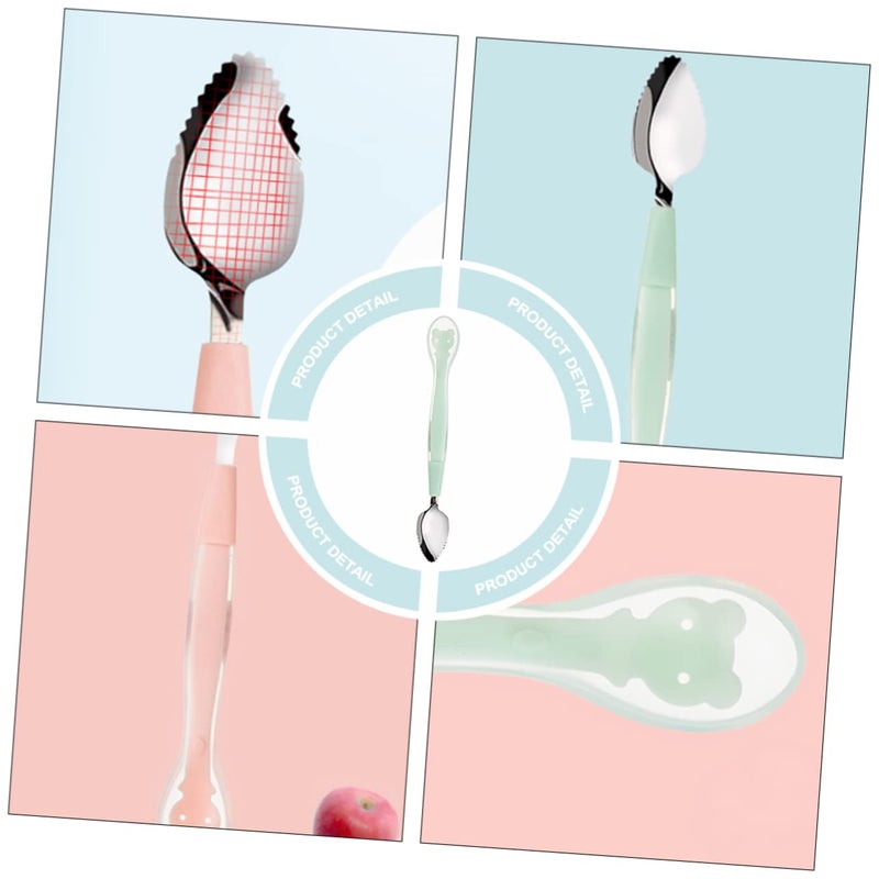 Soft Fruit Puree Spoon for Toddlers Double Sided Design 2 Pack for Boys Girls Dinners Picnics - Image 5