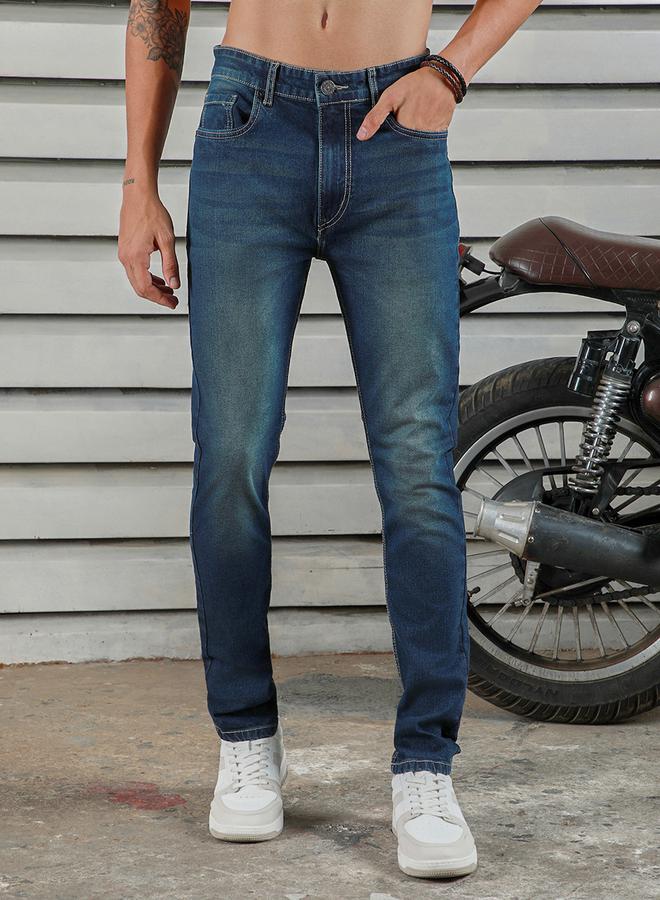 HIGH STAR HIGH STAR Mid Rise Regular Fit Faded Jeans - Image 4