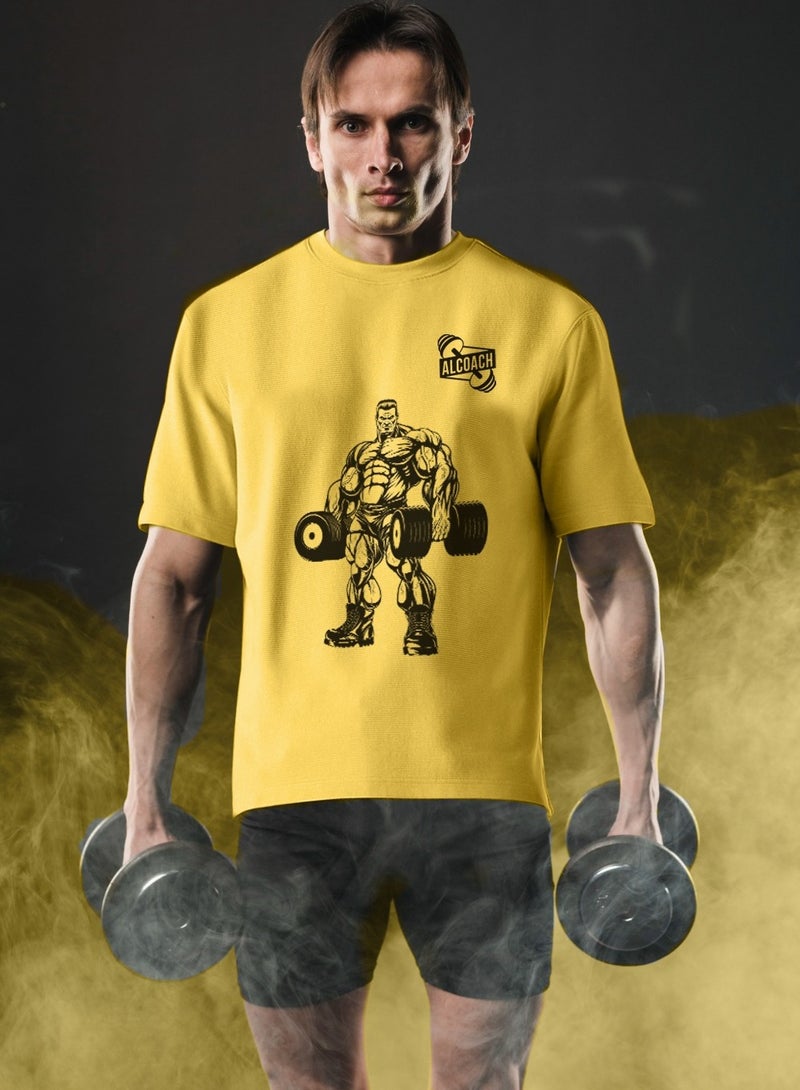 ALCOACH Bodybuilding - Men's Sports T-Shirt Made of Pure Cotton Designed for Comfort and Style Suitable for All Bodybuilding Weightlifting and Other Sports Activities - Image 3