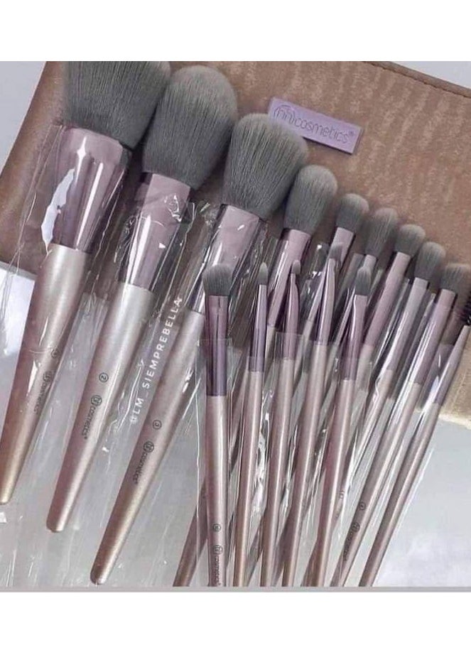 BH Cosmetics BH Cosmetics Lavish Elegance 15 Piece Brush Set With Bag Multicolour  - Image 2