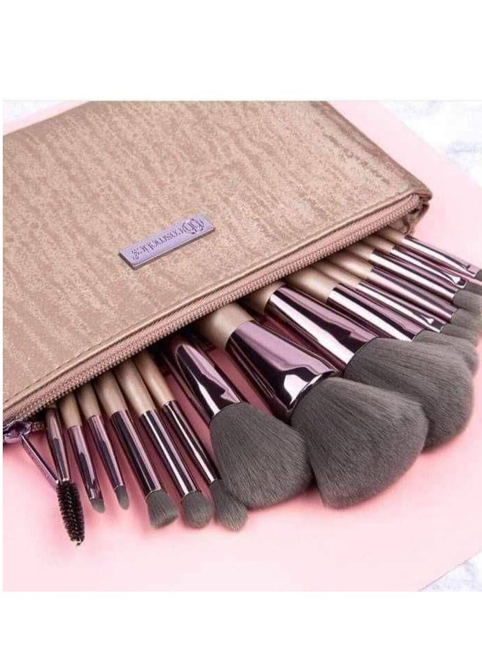 BH Cosmetics BH Cosmetics Lavish Elegance 15 Piece Brush Set With Bag Multicolour  - Image 3