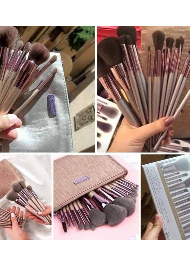 BH Cosmetics BH Cosmetics Lavish Elegance 15 Piece Brush Set With Bag Multicolour  - Image 4