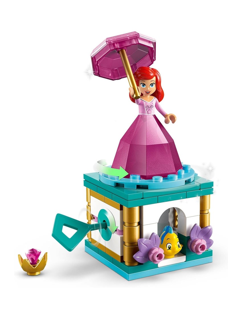LEGO Twirling Ariel Includes Figure, Buildable Box With A Spinning Princess Minidoll Building Toy Playset 43259