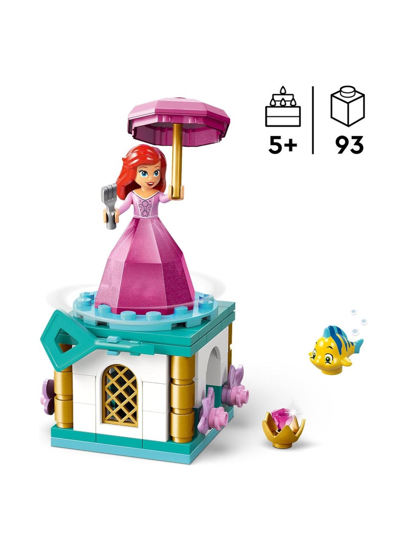 LEGO Twirling Ariel Includes Figure, Buildable Box With A Spinning Princess Minidoll Building Toy Playset 43259