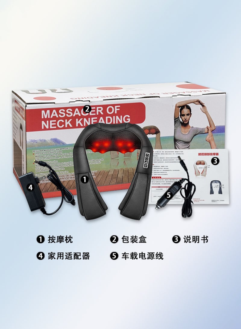 Generic Neck & Shoulder Massager with Heat, Shiatsu Deep Tissue 3D Kneading, Portable Electric Massage for Pain Relief, Home，Office & Car Use, Ideal Gift - Image 5