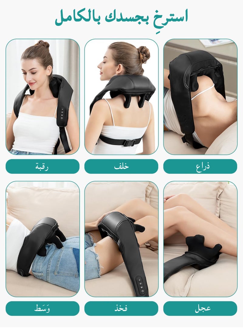 Generic Neck & Shoulder Massager with Heat, Shiatsu Deep Tissue 3D Kneading, Portable Electric Massage for Pain Relief, Home，Office & Car Use, Ideal Gift - Image 2