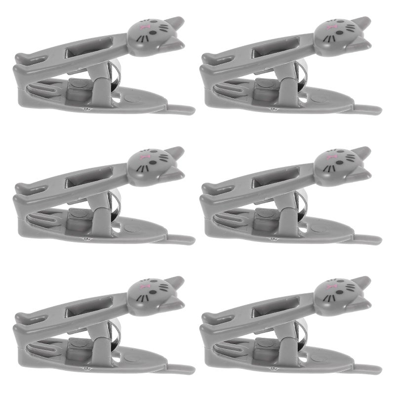 6pcs Cute Cat Clip Multi-functional Clothespin Food Sealing Clip Ticket Clip Photo Message Clip - Image 5