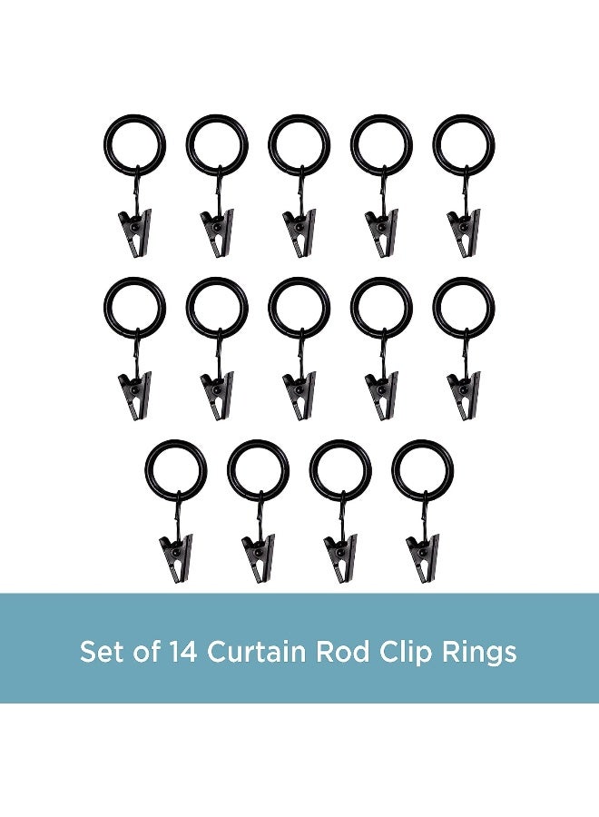 Kenney Petit Window Curtain Clip Rings 14Pack Black - Image 5