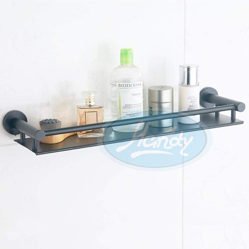 HANDY Heavy Duty Stainless Steel Bathroom Shelf, Single Shelves Wall Mounted, Shower Storage 16 inches, Matte Black Finish/Stainless Steel - Image 5