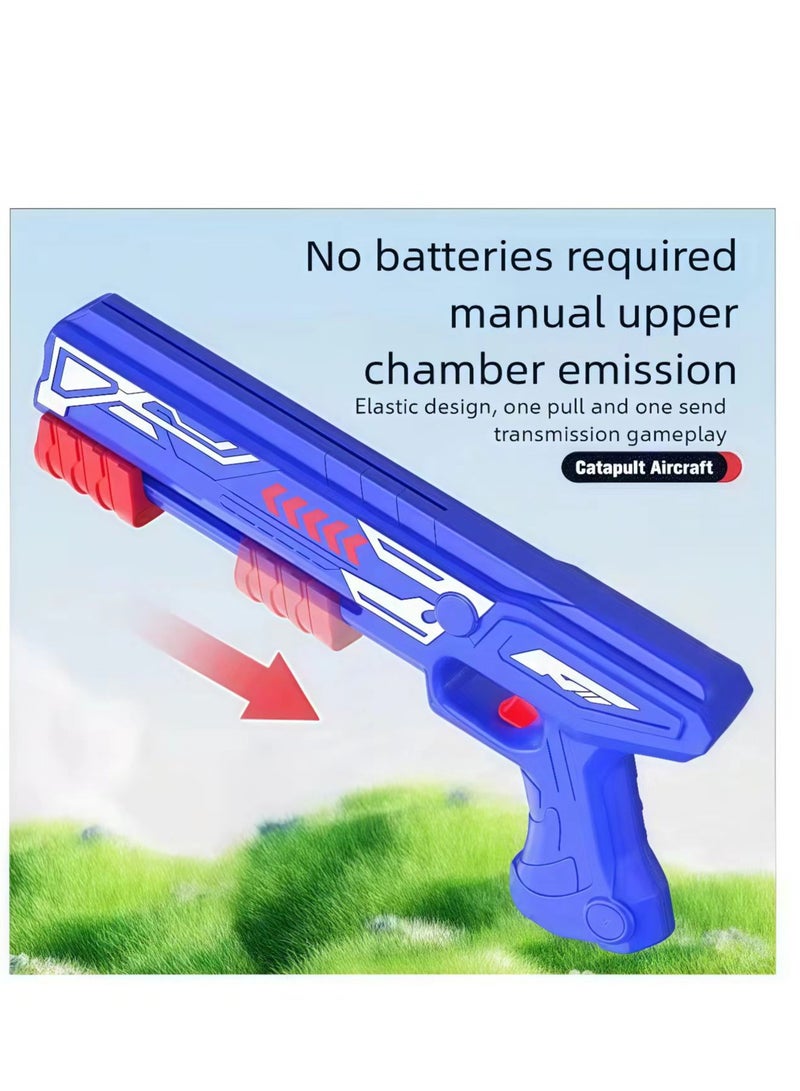 FLYHSO Two in one aircraft foam launcher one button ejection model and foam glider children's aircraft toy set - Image 3