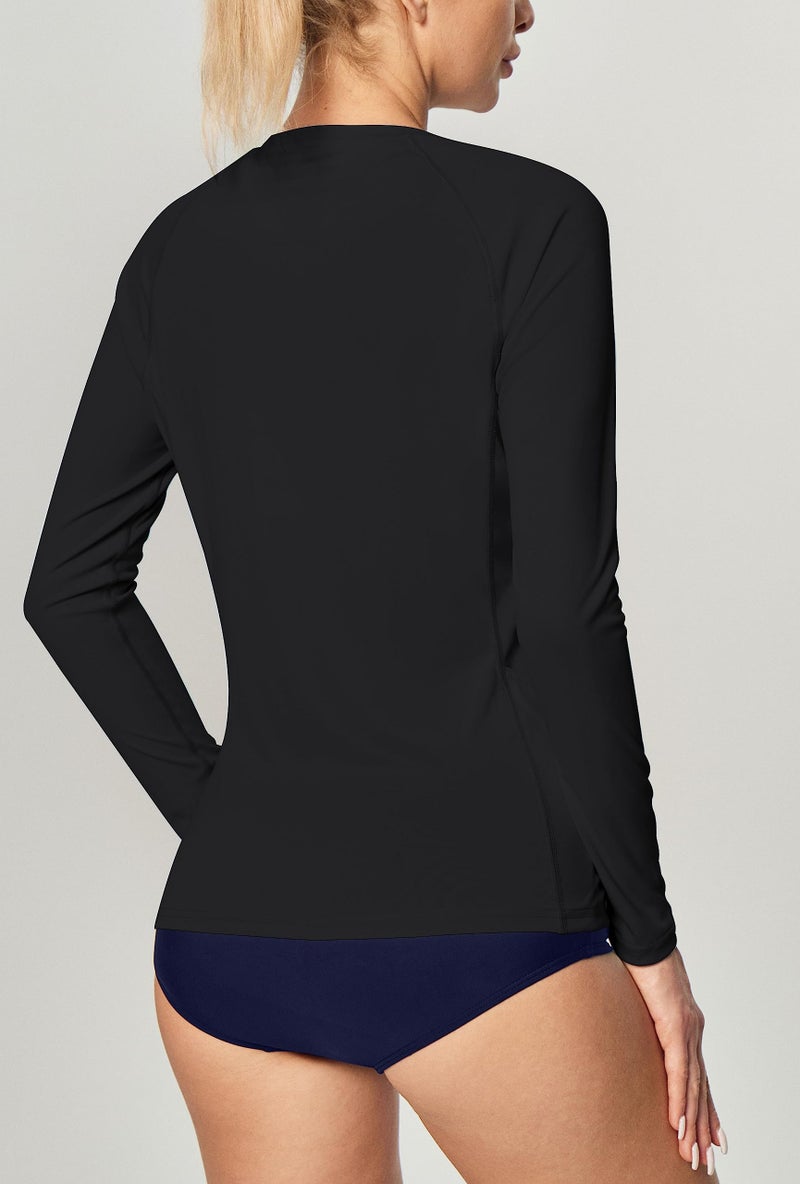 IUGA Long Sleeve Shirts for Women UPF 50+ Rash Guard Athletic Workout Tops with Pockets for Dry Fit Hiking Running Swim Shirt - Image 2