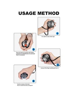HEXABEX Gyro Ball Wrist Exerciser Auto Start Power Forearm Strengthener Gyroscopic Fit Light Trainer for Arm and Fingers  - Image 3