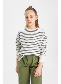 DeFacto Girl Relax Fit Crew Neck Long Sleeve Knitted Sweat Shirt  - Image 4