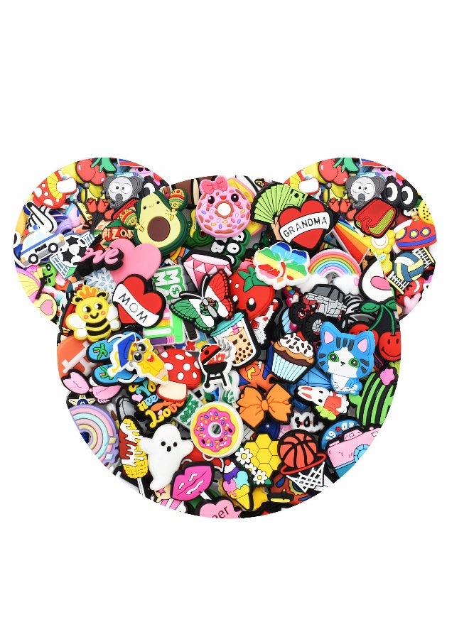 Croc Charms 100 Pcs Shoe Decoration Random Different Buckle Clip Charm Lovely Cool Shapes Shoes Accessories for Sandals and Wristbands - Image 1