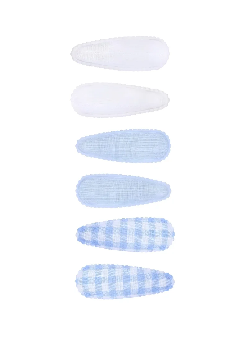Lion Llama Girls Colorful Snap Hair Clips | Soft Metal Hair Barrettes for Kids, Cute Hair Accessories for Everyday Wear & Special Occasions-Light Blue 6 Pieces