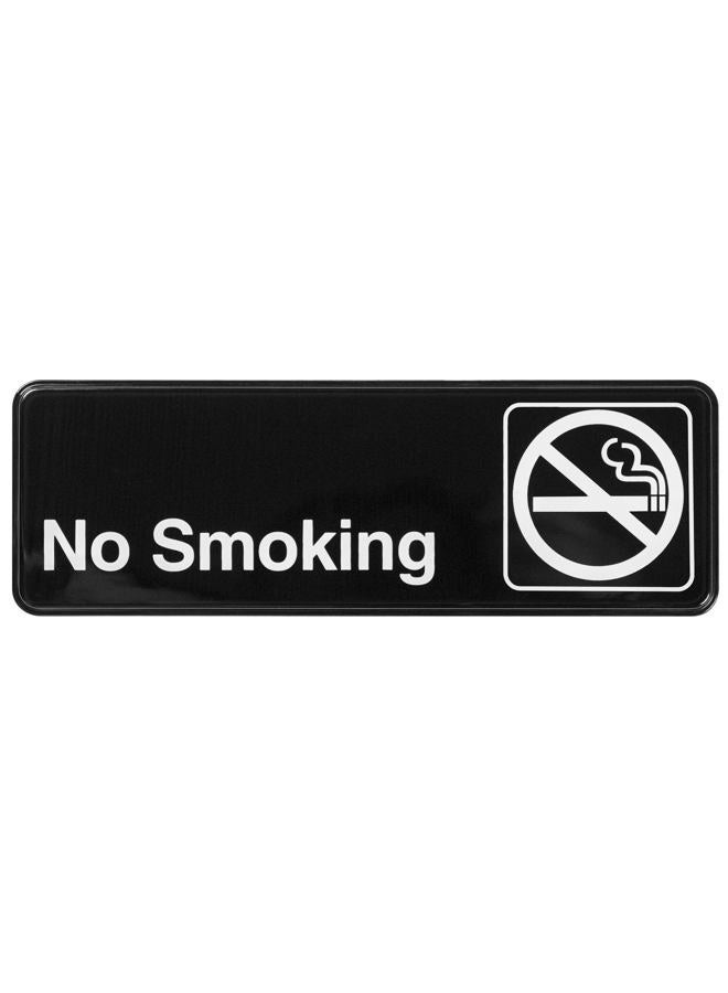 Winco Sign, 3-Inch by 9-Inch, No Smoking,Black, White,Medium