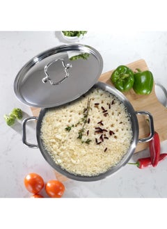 VINOD Vinod Platinum Triply Stainless Steel Extra Deep Kadai/Kadhai with Stainless Steel Lid - 4.8 Liters (28 CM), VTK028, Cooking Pot, Frypan, Casserole  - Image 5