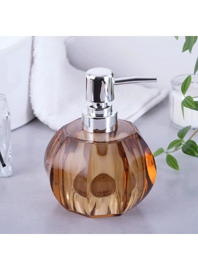 فالمر مضخة موزع صابون مصنوع من الأكريليك للحمام والمطبخ،غسيل اليدين القابلة لإعادة التعبئة (بسعة 180مل - عسلى) ضد الكسر - Image 4