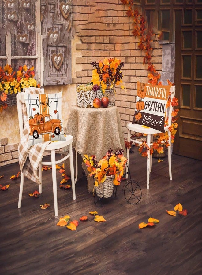 ONFAON Fall Decorations for Home, Fall Pillow Covers 18x18 Set of 4, Thanksgiving Decorations Autumn Cushion Case for Couch(Fall06) - Image 4