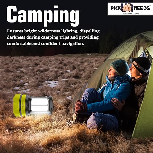 Pick Ur Needs 50W Rechargeable Long Range Search Torch Light with 2 Side Emergency Kissan Light (Yellow) - Image 4