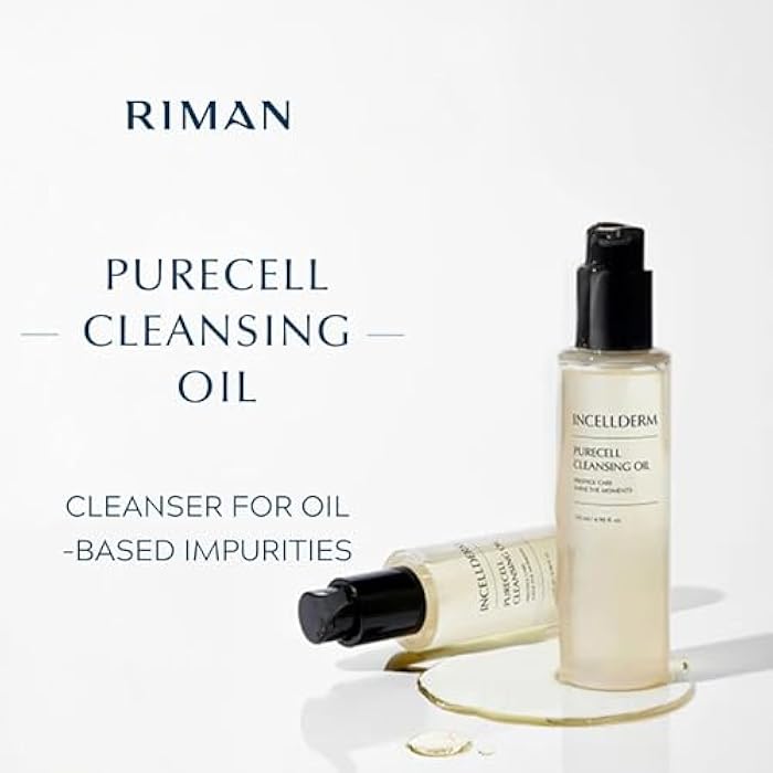 INCELLDERM Riman Incellderm Purecell Cleansing Oil | 4.9 fl oz | Gentle Makeup Remover and Hydrating Cleanser | Suitable for Various Skin Types | Lightweight, Plant-Based Formula - Image 2